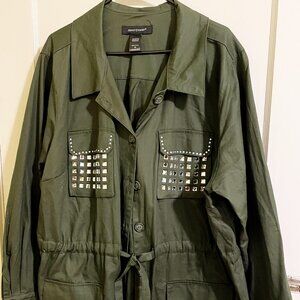 Ashley Stewart Plus Size Twill Jacket